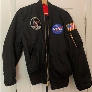 Alpha Industries Apollo NASA puffer bomber jacket